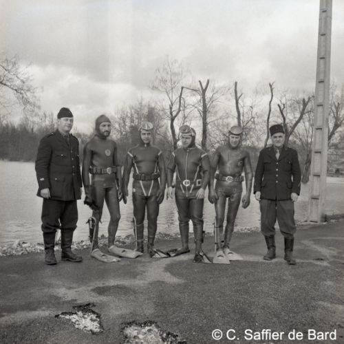 Entraînement des Hommes Grenouilles de la caserne de Sapeurs Pompiers d'Angoulême à Port Lhoumeau.