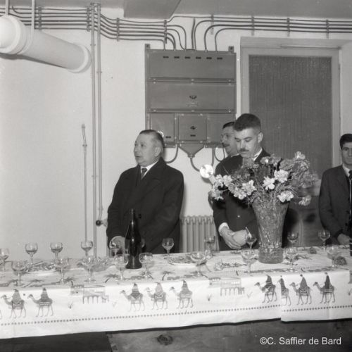 Vin d’honneur à la boulangerie Saunier.